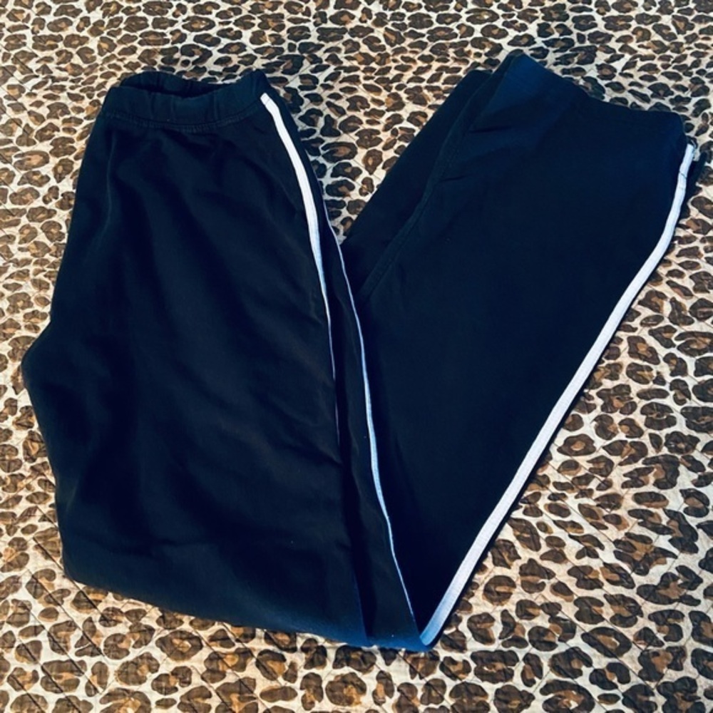 Woman Within Black a sporty pull on pants Large